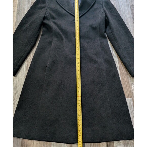 Vintage Calvin Klein 100% Merino Wool Coat Black Union Quiet Luxury Size 6 - Picture 4 of 9